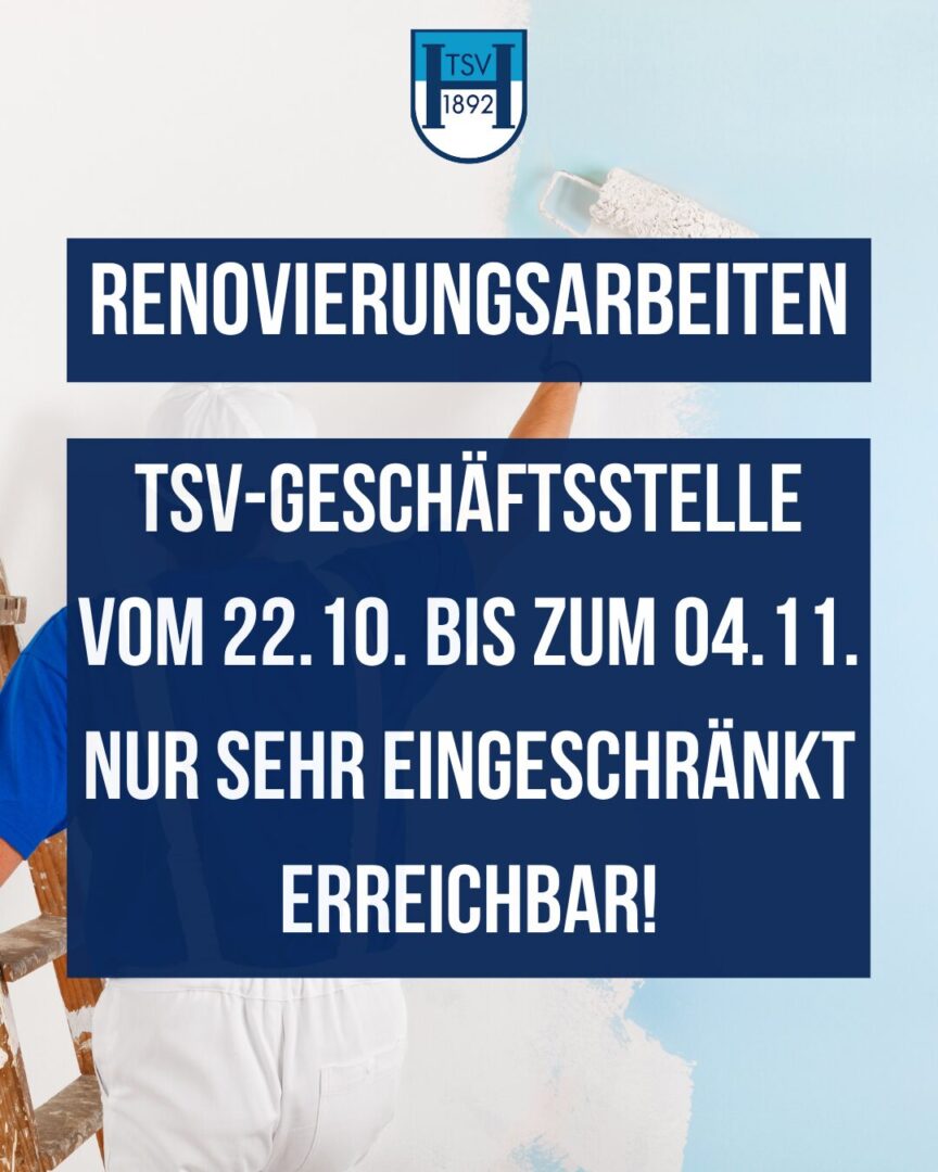 Renovierungsarbeiten in der TSV-Geschäftsstelle